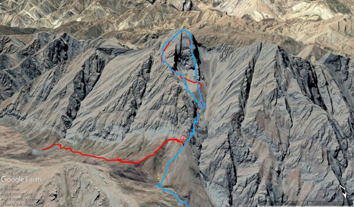 دانلود ترک (Track) قله کول جنو اشترانکوه از دو مسیر کمندان و دره دائی (رفت تیغه‌ها و برگشت و نقطه‌های مهم)